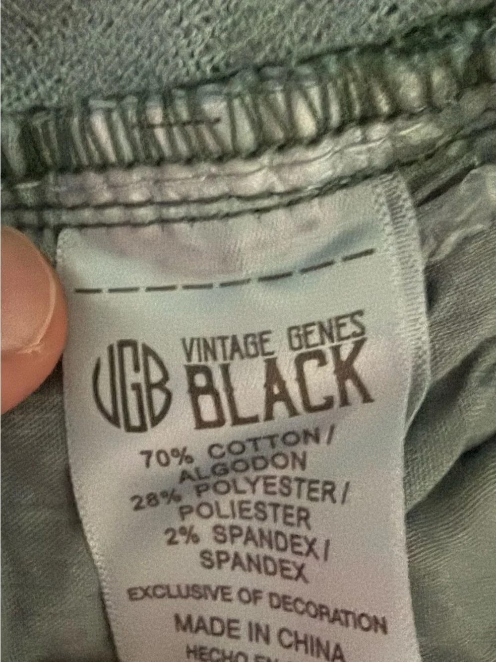 Vintage Genes Black slim fit